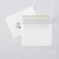 Vintage Hydrangea Frame Wedding Invitations Dusty Blue Signature Blank No Standard