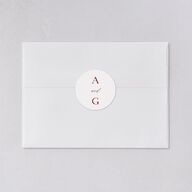 Bohemian Arch Wedding Stickers Rust