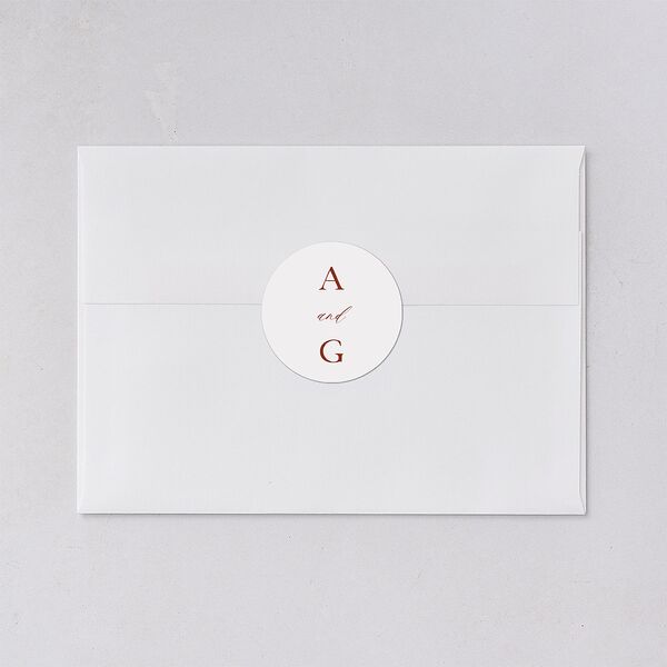 Bohemian Arch Wedding Stickers Rust