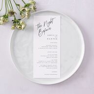 The Night Before You Are Mine Photo Menus Pure White Signature