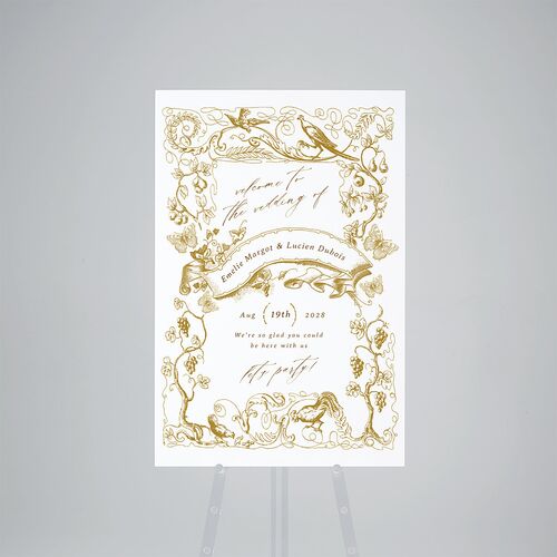 Vintage Toile Standard Welcome Sign Large Saddle Standard Indoor Foam Core L Welcome