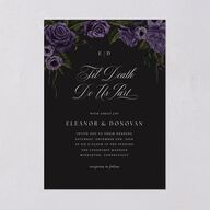 Dark Gothic Roses Wedding Invitations Regency Signature Blank No Standard