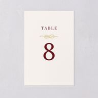 Elegant Lighthouse Foil Table Numbers Gold Maroon Signature