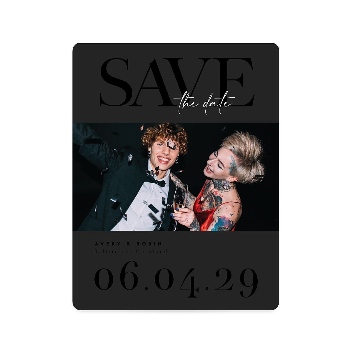 Modern Vow Save The Date Magnets