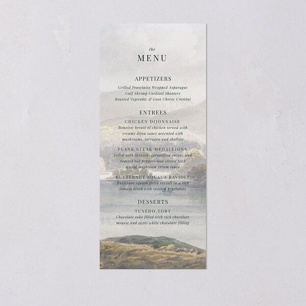 Vintage Landscape Menus Dark Green Signature