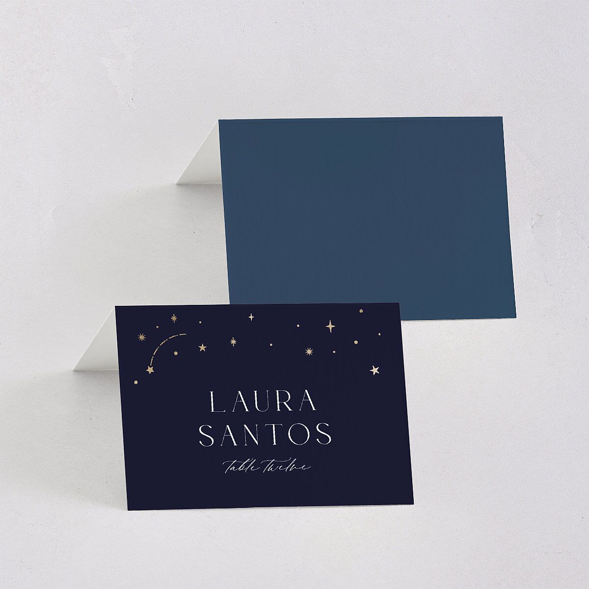 Celestial Arch Place Cards Gold Navy Signature