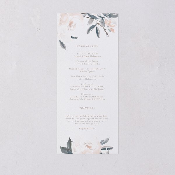 Elegant Garden Wedding Programs Thyme Signature