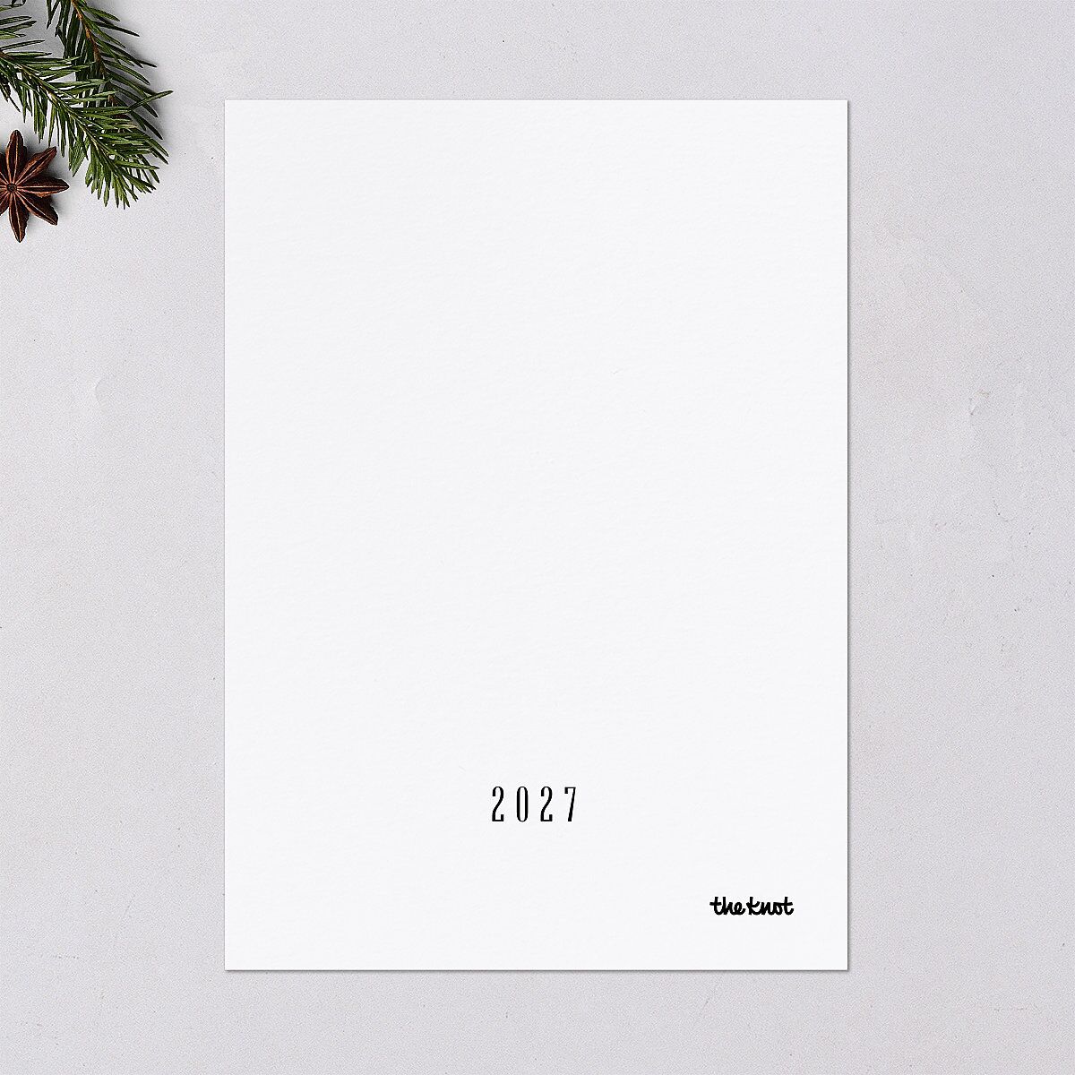Gilded New Years Holiday Cards Gold Pure White Signature Blank Portrait Standard
