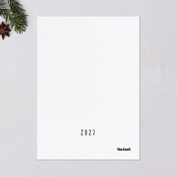 Gilded New Years Holiday Cards Gold Pure White Signature Blank Portrait Standard