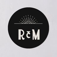 Vintage Art Deco Photo Wedding Stickers Off-White Circle