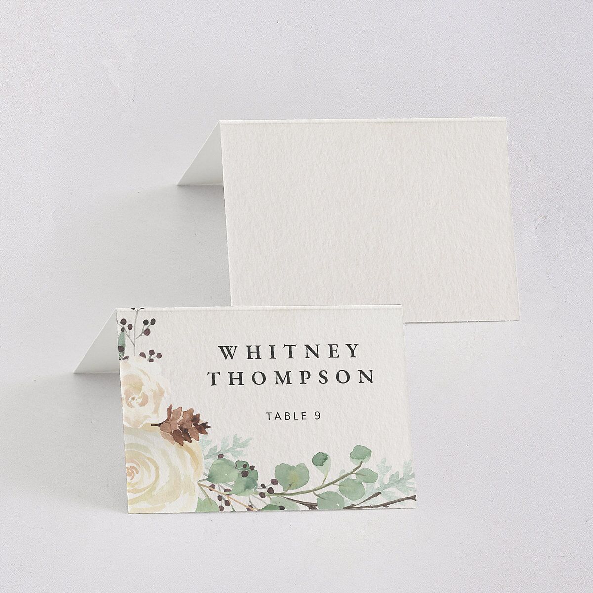 Rustic Botanical Place Cards Thyme Signature