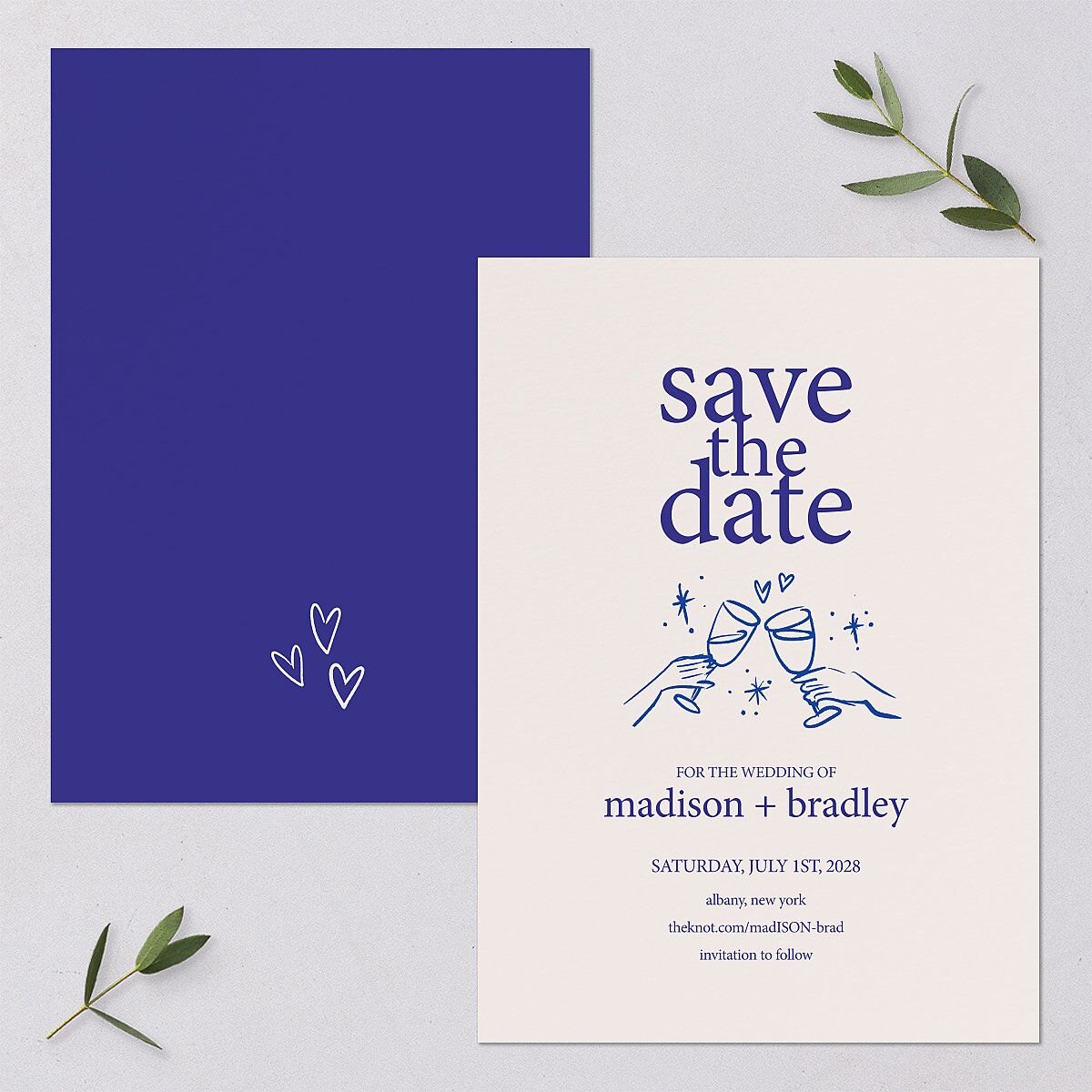 Hand Drawn Cheers Save the Date Cards — view 1
