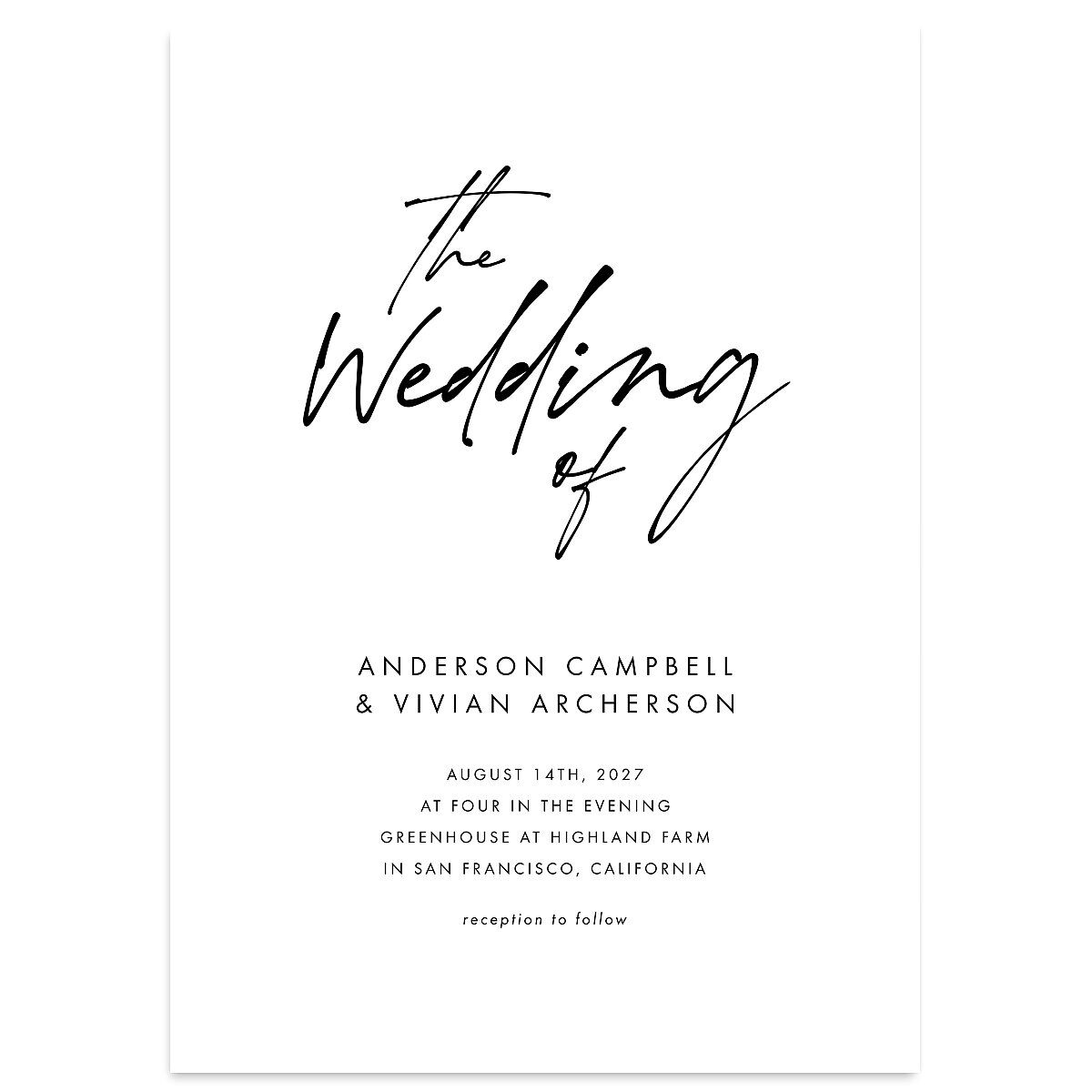Simply Script Wedding Invitations
