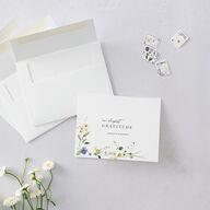 Delicate Wildflower Thank You Cards Pure White