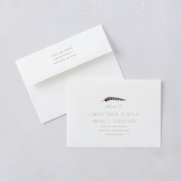 Eclectic Adornment Wedding Invitations Peony Signature Blank No Standard
