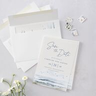 Coastal Love Save The Date Cards Cruise Signature smooth Blank No Standard