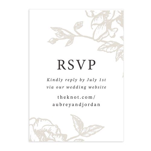 Botanical Luxury QR Code RSVP Cards Pure White Signature Standard