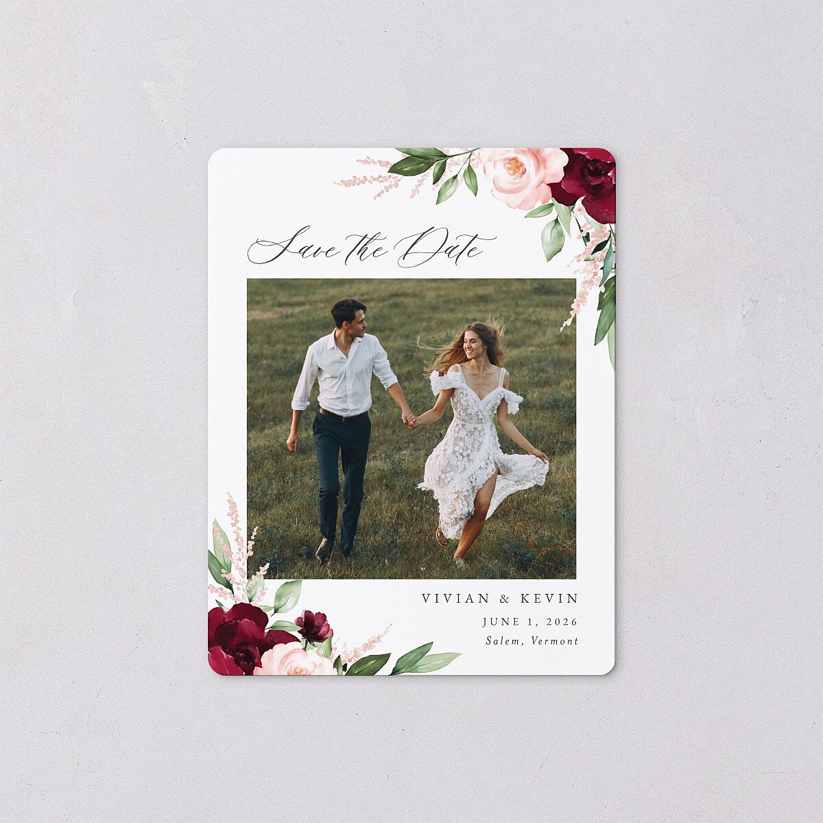 Beloved Floral Save The Date Magnets — view 1