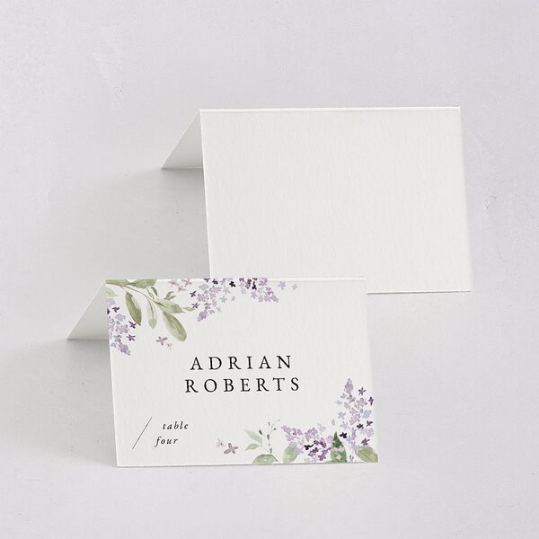 Delicate Lilac Place Cards Amethyst Signature
