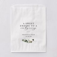 Eucalyptus Frame Favor Bag Pure White White Wax-Lined Food Safe Paper