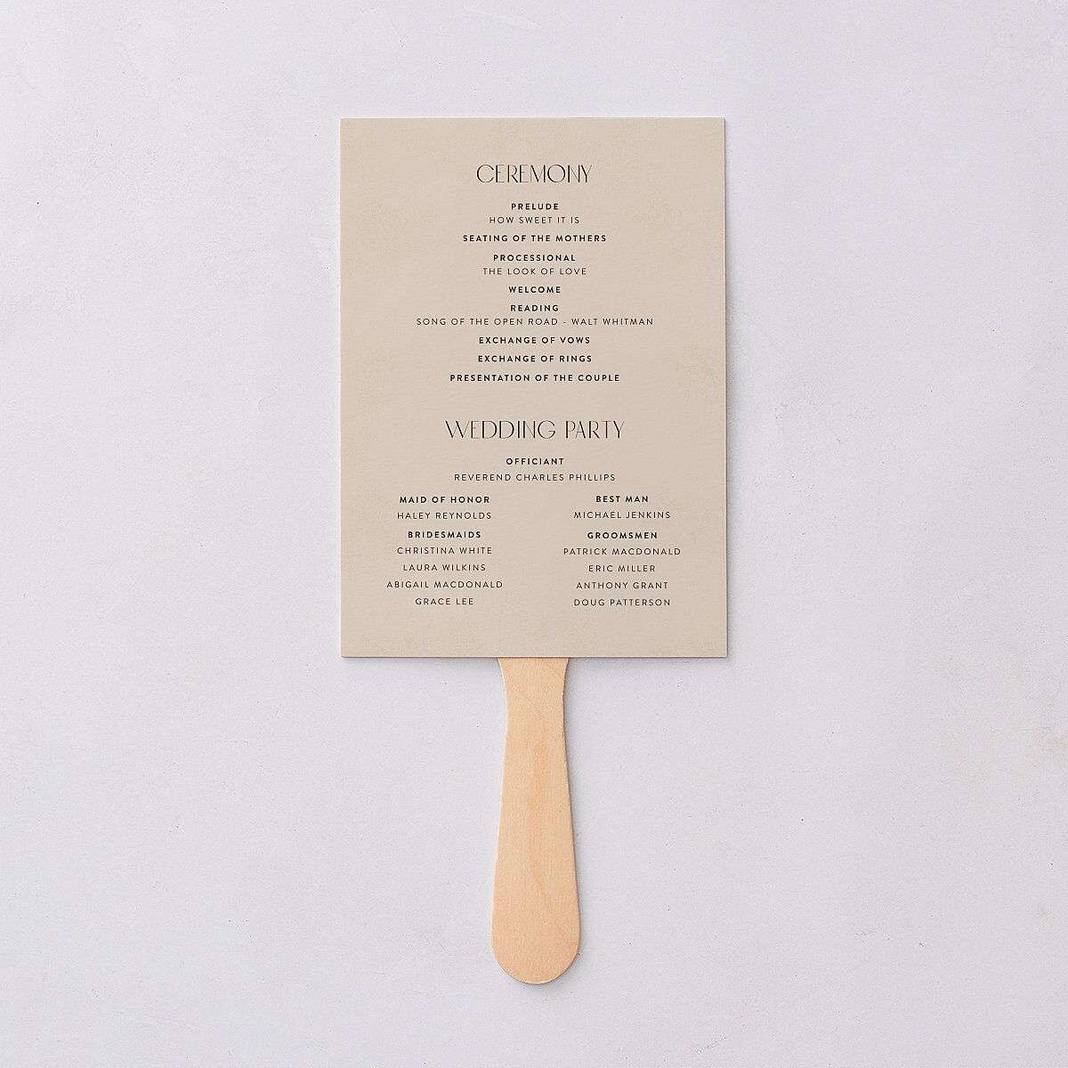 Vintage Nouveau Floral Fan Programs Merlot Signature Standard