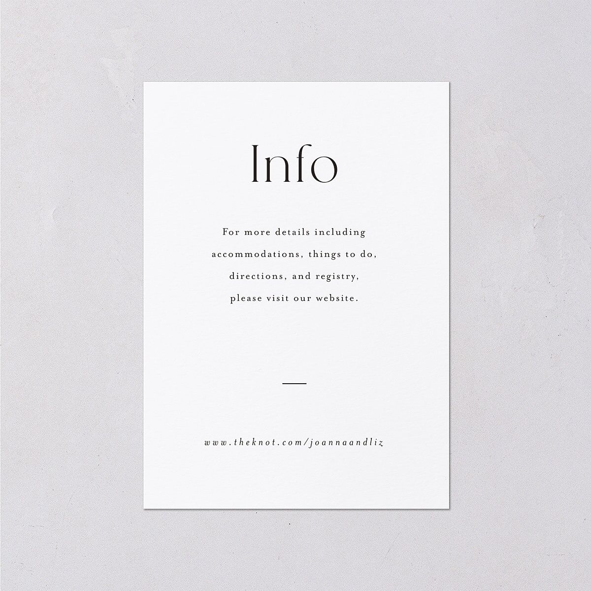 Refined Wedding Enclosure Cards Pure White Signature