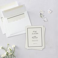 Elegant Swans Save The Date Magnets Ivory Magnet Paper