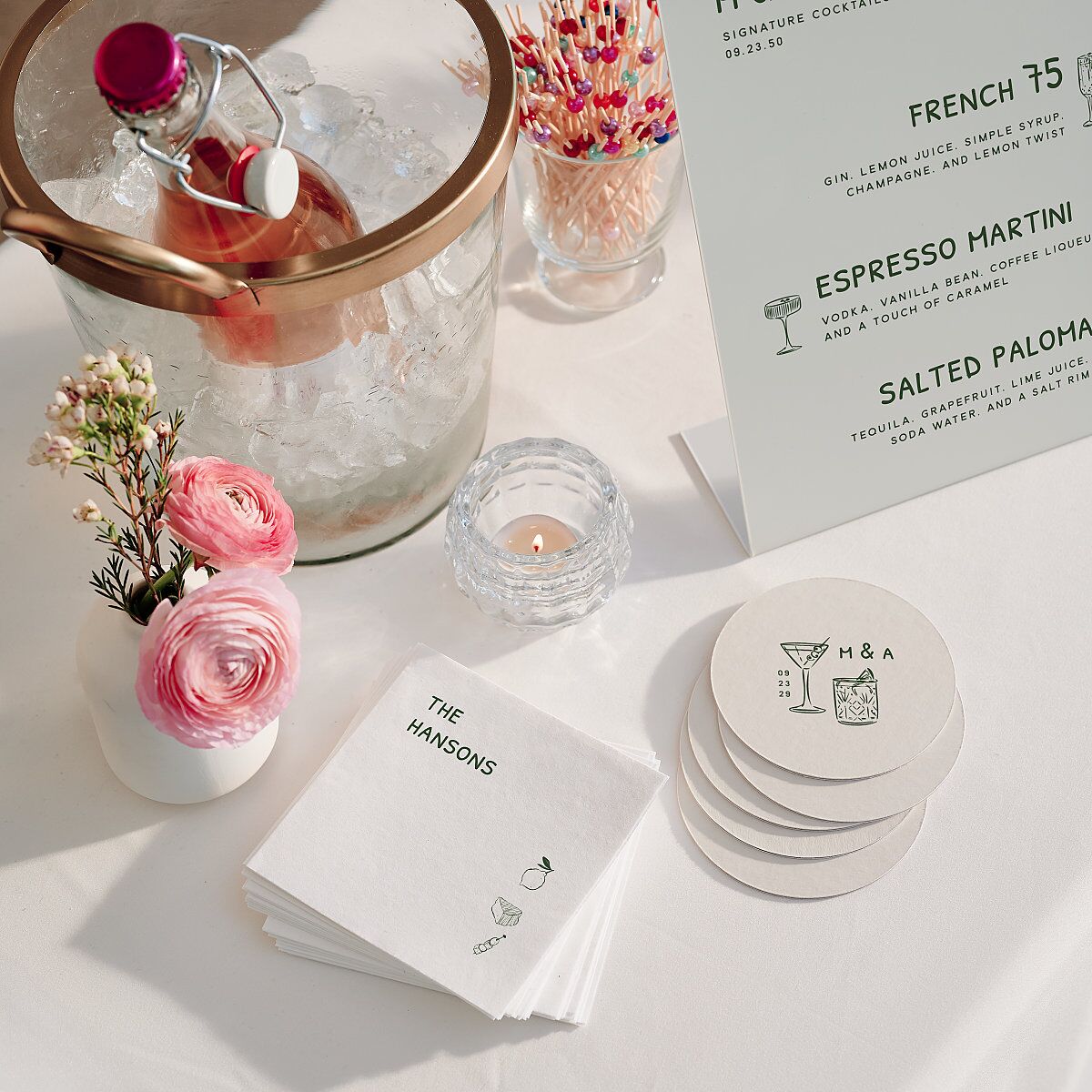 Hand Drawn Recipe Bar Bended Tabletop Sign X-small Dark Camo Standard Plastic XS Tabletop Bar