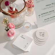 Hand Drawn Recipe Bar Bended Tabletop Sign X-small Dark Camo Standard Plastic XS Tabletop Bar