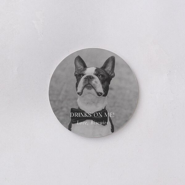 Magazine Cover Wedding Day Coasters Licorice Cardboard Circle