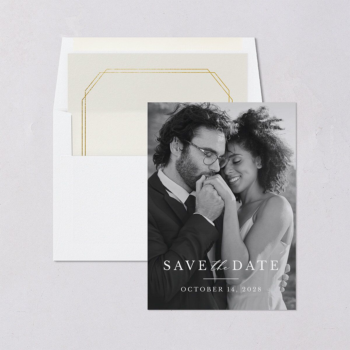 Simple Eucalyptus Save the Date Cards — view 4
