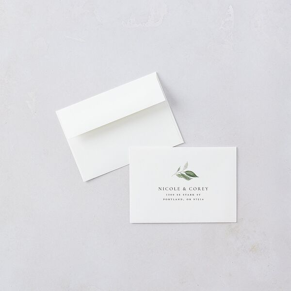 Timeless Bouquet Wedding Response Cards Dusty Blue Signature Standard