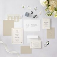 Old Hollywood Glam Wedding Invitations Champagne Signature Blank No Standard