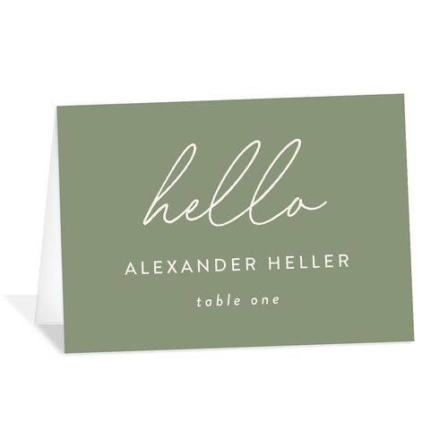 Elegant Heart Place Cards Thyme Signature