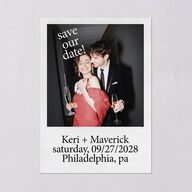 Modern Writing Save the Date Cards Snow Signature smooth Blank No