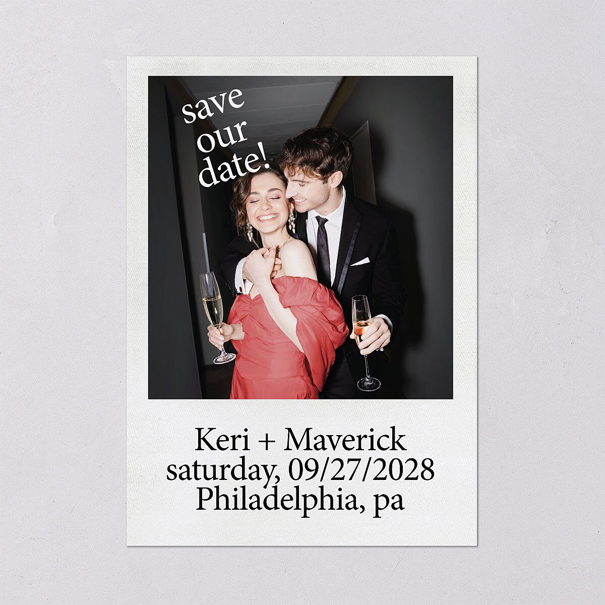 Modern Writing Save the Date Cards — view 2