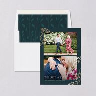 Arboretum Archway Foil Save the Date Cards Gold Dark Night Signature smooth Blank No