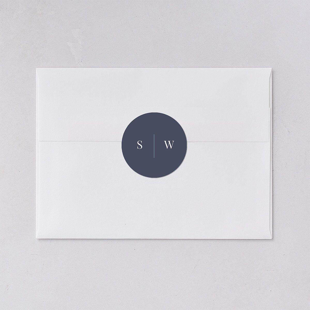 Classic Line Wedding Stickers Regency Blue Circle