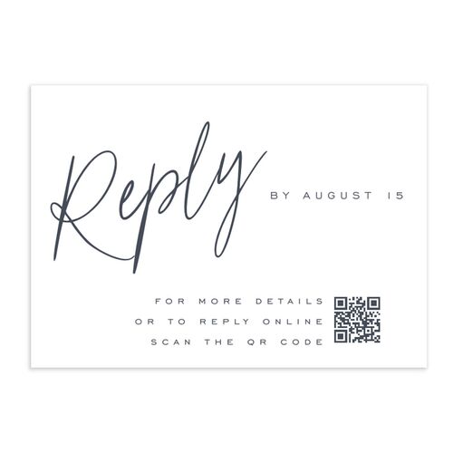 You Are Mine QR Code RSVP Cards Dark Navy Signature Standard