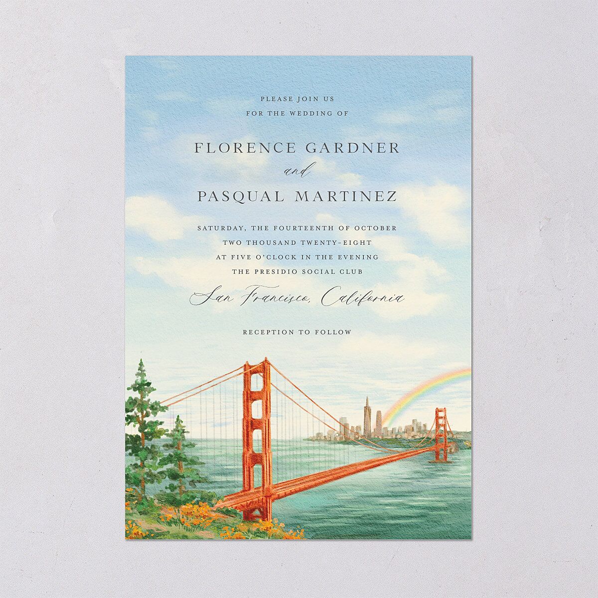 Scenic San Francisco Wedding Invitations — view 2