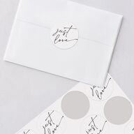 Nothing Fancy Wedding Stickers Pure White Circle