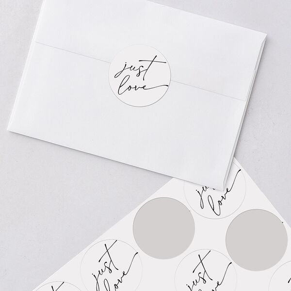 Nothing Fancy Wedding Stickers Pure White Circle
