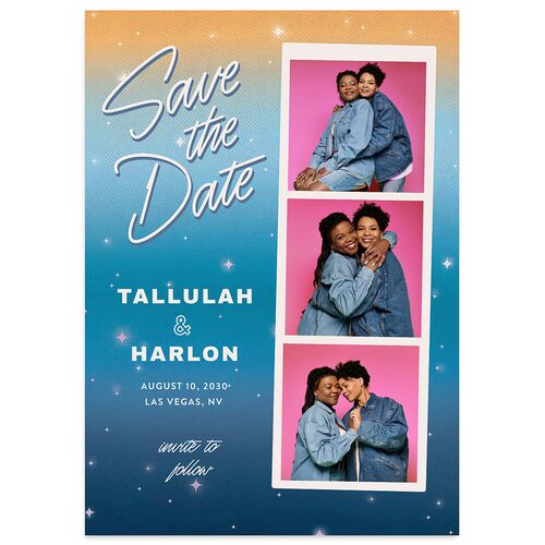 Las Vegas Love Save the Date Cards Maritime Signature smooth Blank No Standard