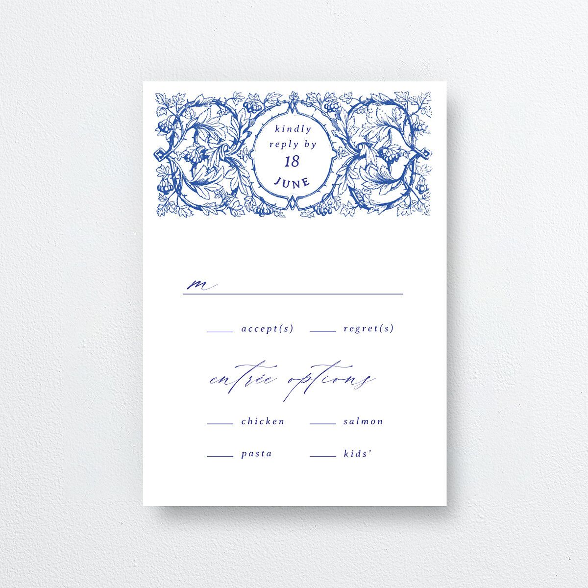 Vintage Toile Wedding Response Cards — view 1