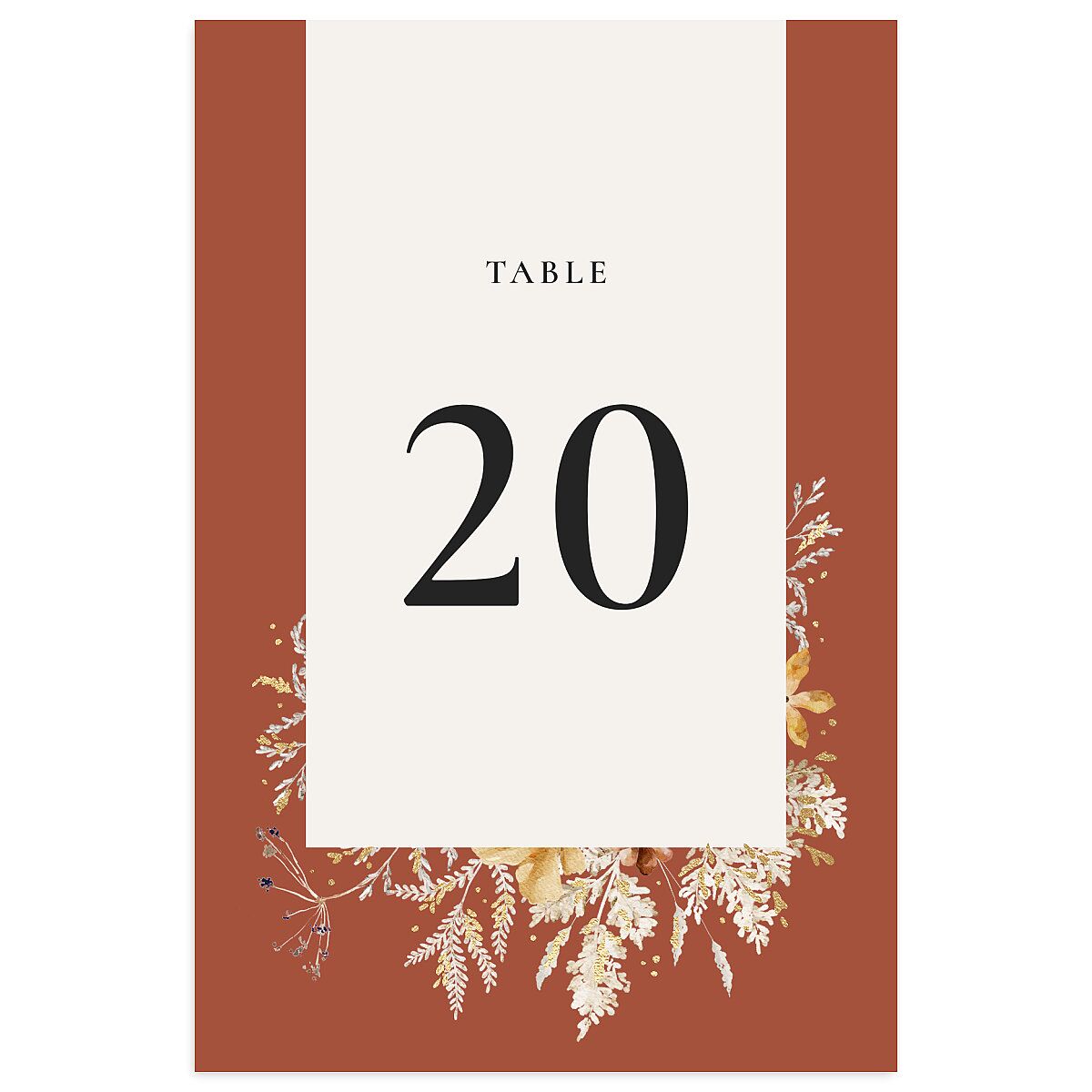 Dried Blooms Table Numbers