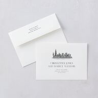 Watercolor Chicago Wedding Invitations Licorice Signature Blank No Standard