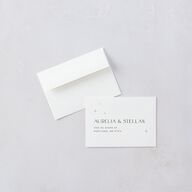 Starry Photo Foil Wedding Response Cards Midnight Gold Signature Standard