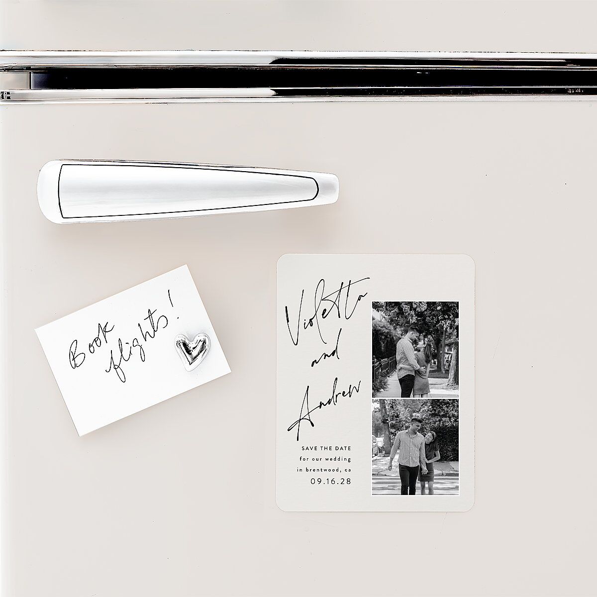 Signed Save The Date Magnets Licorice Magnet Paper