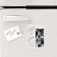 Signed Save The Date Magnets Licorice Magnet Paper