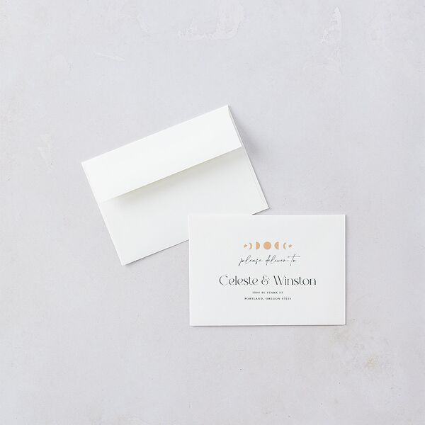 Celestial Galaxy Wedding Response Cards Dark Emerald Signature Standard